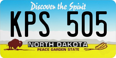 ND license plate KPS505