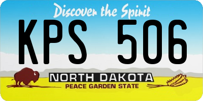 ND license plate KPS506