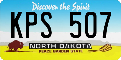 ND license plate KPS507