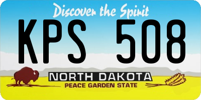 ND license plate KPS508