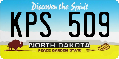 ND license plate KPS509