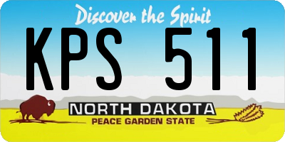 ND license plate KPS511