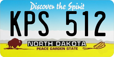 ND license plate KPS512