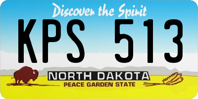 ND license plate KPS513