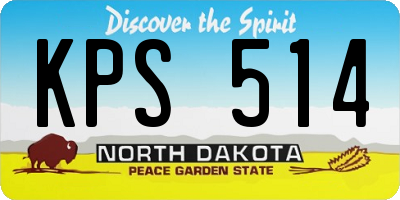 ND license plate KPS514