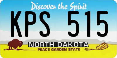 ND license plate KPS515