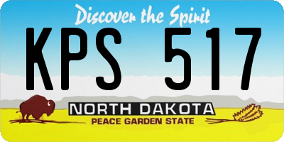 ND license plate KPS517