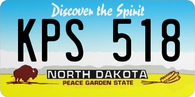 ND license plate KPS518