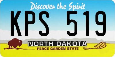 ND license plate KPS519