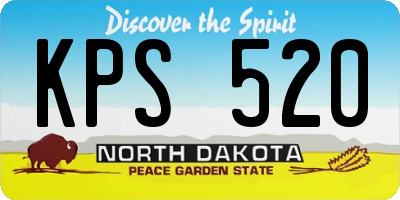 ND license plate KPS520