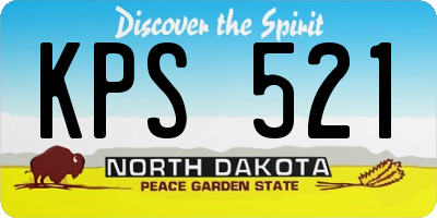 ND license plate KPS521