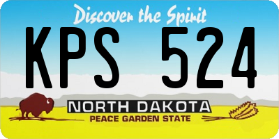 ND license plate KPS524