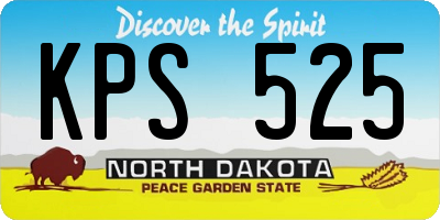 ND license plate KPS525