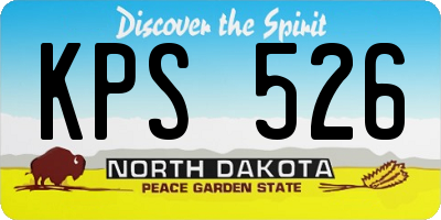 ND license plate KPS526