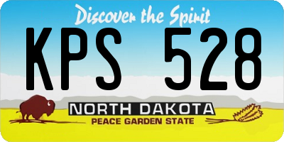 ND license plate KPS528