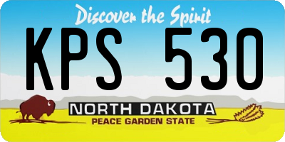 ND license plate KPS530