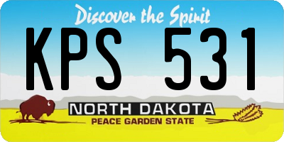 ND license plate KPS531