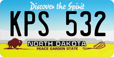 ND license plate KPS532