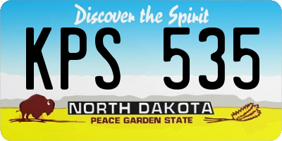 ND license plate KPS535