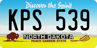 ND license plate KPS539