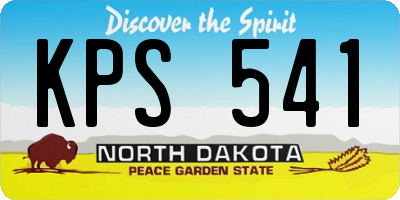 ND license plate KPS541