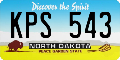 ND license plate KPS543