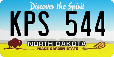 ND license plate KPS544