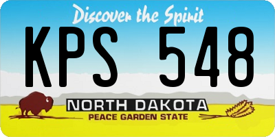 ND license plate KPS548