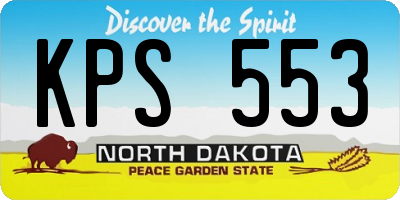 ND license plate KPS553