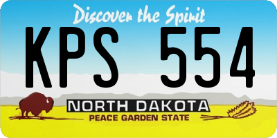 ND license plate KPS554