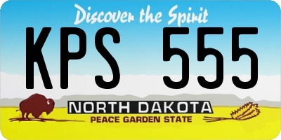 ND license plate KPS555