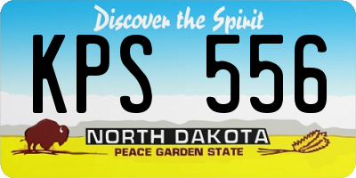 ND license plate KPS556