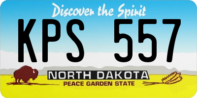 ND license plate KPS557