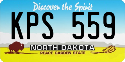 ND license plate KPS559