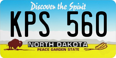 ND license plate KPS560