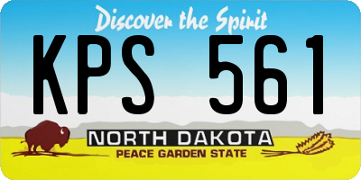 ND license plate KPS561