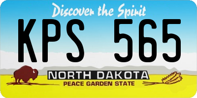 ND license plate KPS565