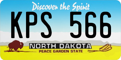 ND license plate KPS566