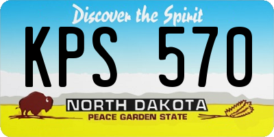 ND license plate KPS570