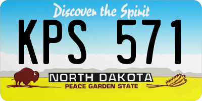 ND license plate KPS571