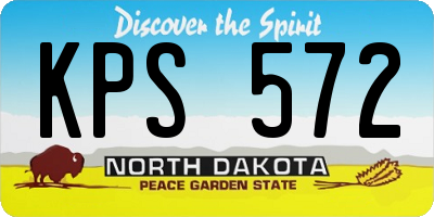 ND license plate KPS572