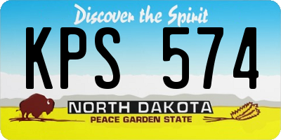 ND license plate KPS574