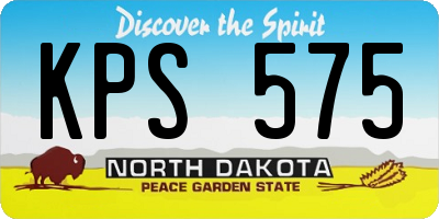 ND license plate KPS575