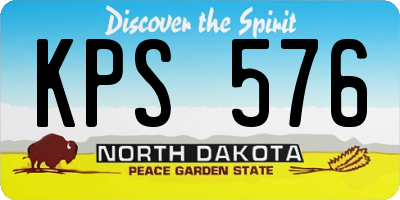 ND license plate KPS576