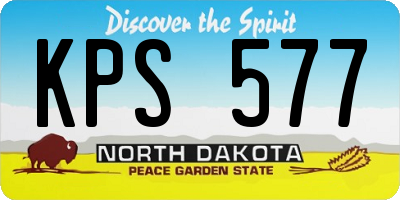 ND license plate KPS577