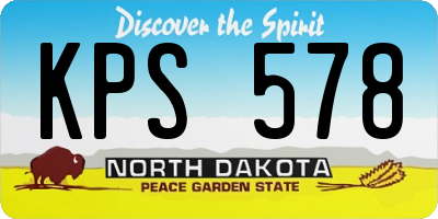 ND license plate KPS578