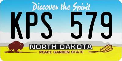 ND license plate KPS579
