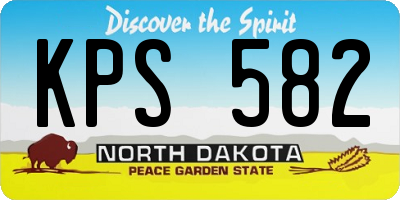 ND license plate KPS582