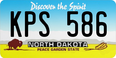 ND license plate KPS586