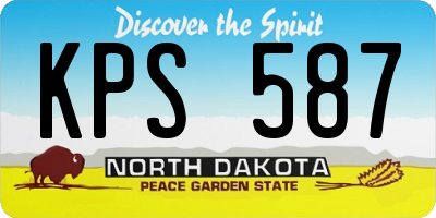 ND license plate KPS587